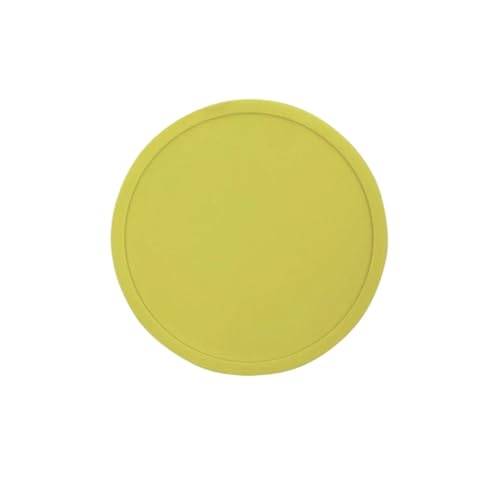 ZNJAMN Isolierunterlage FüR Geschirr 4/6/12 Teile/Satz 10CM Runde Tasse Coaster Silikon Isoliermatte Pads Trinken Halter Becher Stand Home Tisch Dekorationen FüR Geschirr(Yellow,12PCS_10CM) von ZNJAMN