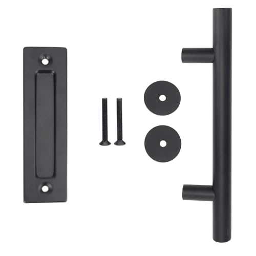 ZNJAMN Scheunentorgriff 2 stücke for Schrank Schrank Pull Flush Einbau Holz Türgriff Schiebe Barn Türgriff Möbel Hardware Set 35-45MM Innentür FüR Eine HolztüR, SchranktüR von ZNJAMN