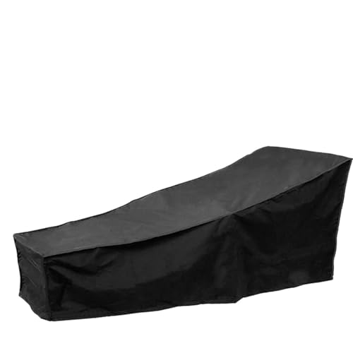 ZNJAMN Sonnenliegen-Abdeckung Chaiselongue-Abdeckung, wasserdicht, for Lounge-Sessel, Liege, Schutzhülle for den Außenbereich, for Innenhof, Garten, Terrasse FüR Sessel(Black195x76x40x80cm) von ZNJAMN