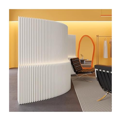 Verformbarer Papiertrennwandschirm, Temporärer Faltbarer Raumteiler, 65" Hohe Sichtschutzwand Für Studio-Hotelbüros(157x11x65in) von ZNQNDSR