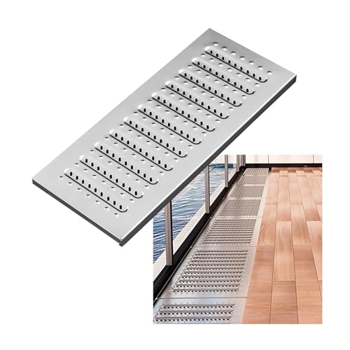 ZNQNDSR 0,05" Dicke Entwässerungsgitter Aus Edelstahl 304 Mit Anti-Rutsch-Granulat Für Garten, Hof, Gehweg, Garage(22.8x3.9x0.98in) von ZNQNDSR