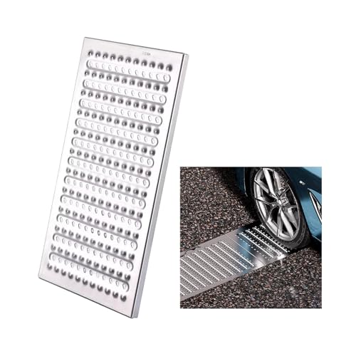 ZNQNDSR 0,05" Dicke Entwässerungsgitter Mit Anti-Rutsch-Granulat 304 Edelstahl-Entwässerungsgitterabdeckung Für Parkplätze Küchen(22.8x13.7x0.98in) von ZNQNDSR