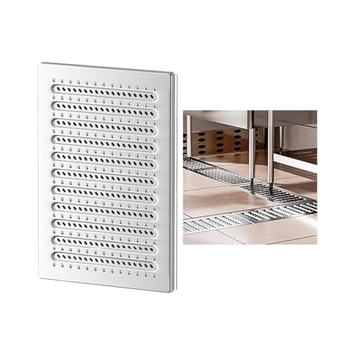 ZNQNDSR 0,08" Drainagegitter 304 Edelstahl Drainagegitterabdeckung Mit Anti-Rutsch-Granulat Für Hof Garage Garten Auffahrt(22.8x5.9x0.98in) von ZNQNDSR