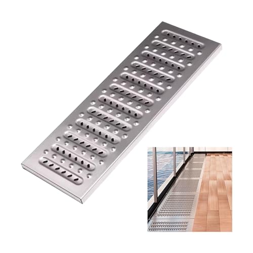 ZNQNDSR 201 Edelstahl-Entwässerungsgitter, Außenablaufgitter Mit Anti-Rutsch-Granulat Für Hof, Garage, Garten, Auffahrt(22.8x9.8x0.98in) von ZNQNDSR