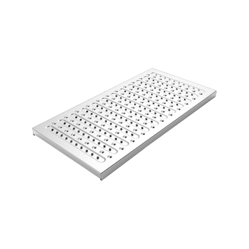 ZNQNDSR 201 Edelstahl-Entwässerungsgitter, Rutschfestes Außenablaufsystem Für Garten, Hof, Gehweg, Garage, Einfahrt(22.8x7.8x0.98in) von ZNQNDSR