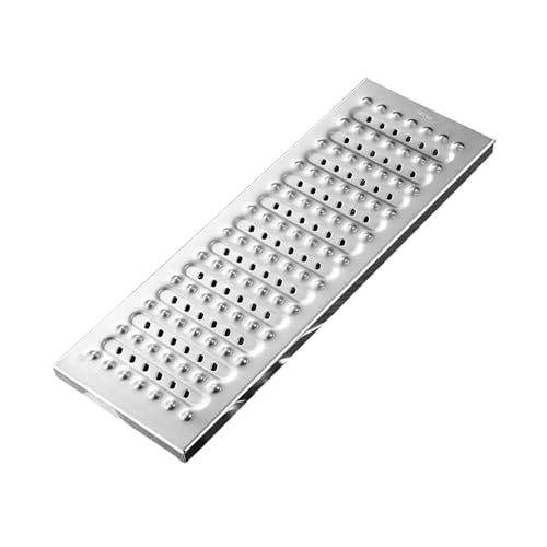 ZNQNDSR 304 Edelstahl-Entwässerungsgitter, Außenablaufgitterabdeckung Mit Anti-Rutsch-Granulat Für Garten, Hof, Gehweg, Garage(22.8x5.9x0.98in) von ZNQNDSR