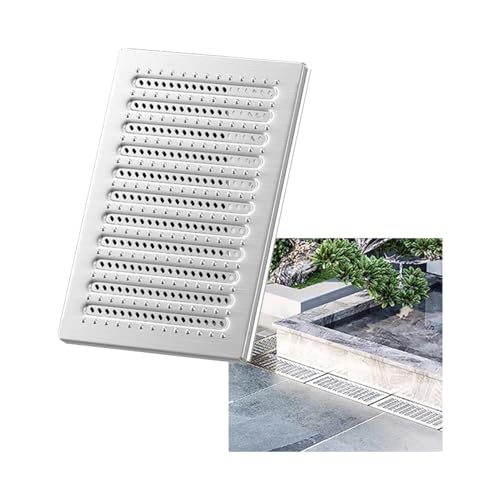 ZNQNDSR 304 Edelstahl Entwässerungsgitter Outdoor Anti-Rutsch-Ablaufgitter Abdeckung Für Hof Garage Garten Auffahrt(22.8x15.7x0.98in) von ZNQNDSR