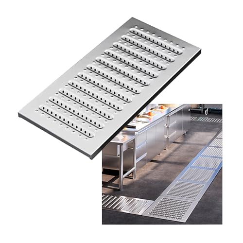 ZNQNDSR Anti-Rutsch-Entwässerungsgitter-Abdeckung 201 Edelstahl-Graben-Entwässerungssystem Für Garten-Hof-Gehweg-Garage(22.8x13.7x0.98in) von ZNQNDSR