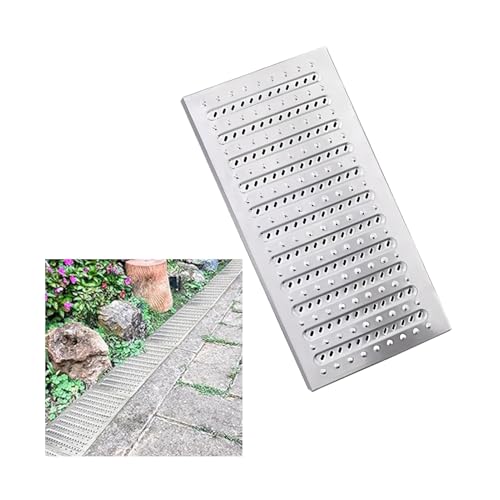 ZNQNDSR Entwässerungsgitter Mit Anti-Rutsch-Granulat 201 Edelstahl-Entwässerungsgitter Für Garten, Hof, Gehweg, Garage(22.8x5.9x0.98in) von ZNQNDSR