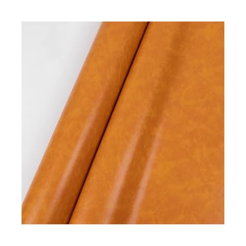 ZNQNDSR Kunstleder Reparaturset 39x54 Lederflicken Für Möbel, Selbstklebendes Ölwachs-Vinyl-Reparaturband Für Couch, Boot, Sitz, Stuhl, Handtasche(Orange) von ZNQNDSR