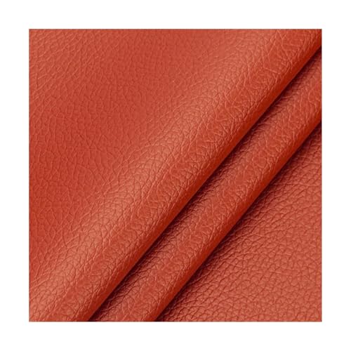 ZNQNDSR Kunstleder Reparaturset Zuschneidbares Lederflicken-Reparaturset, Selbstklebender Couch-Stoffflicken Mit Litschi-Textur Für Sofas, Stühle, Autoinnenräume(Orange) von ZNQNDSR