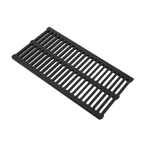 ZNQNDSR Kunststoff-Entwässerungsgitter Mit Anti-Rutsch-Granulat, Schwarzes Grabenentwässerungssystem Für Garten, Hof, Gehweg, Garage(19.7x11.8x0.8in) von ZNQNDSR