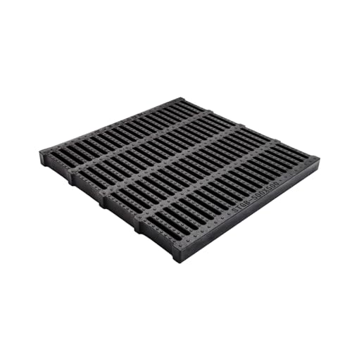 ZNQNDSR Schwarze Einfahrtsentwässerungsgitter, Quadratische Abflussgitterabdeckung Mit Rutschfestem Granulat Für Garten, Hof, Gehweg, Garage(19.7x19.7x1.5in) von ZNQNDSR