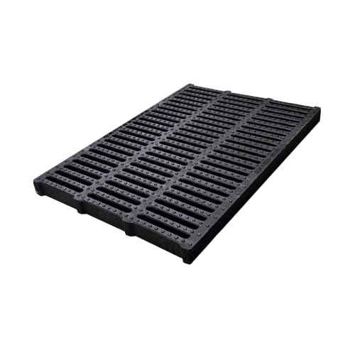 ZNQNDSR Schwarzes Abflussgitter Mit Anti-Rutsch-Granulat. Kunststoff-Einfahrt-Entwässerungskanalsysteme Für Gartenhof-Gehwege Und Garagen(19.7x15.7x1.5in) von ZNQNDSR