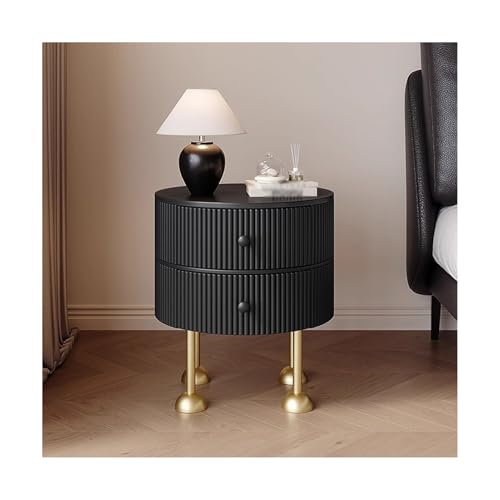 ZNQNDSR beistelltisch Dünner Schmaler Nachttisch Mit Schubladen, Moderner 19" Hoher Nachttisch Für Schlafzimmer, Sofa, Wohnheim, Kleine Räume(Black,17x17x19) von ZNQNDSR