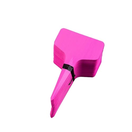 100 Stück T-Typ Gartenbau-Kunststoffetiketten Simplicity Blumensamen-Pflanzenetiketten können beschriftet werden Pflanzenmarkierungen Für Gemüse, Kräuter(Pink) von ZNTIHZ