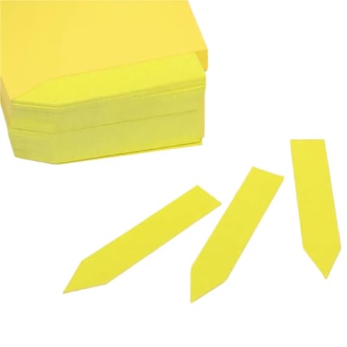 100 stücke Wasserdichte Anlage Label Marker for Garten Pflanzen Sortierung Zeichen Für Gemüse, Kräuter(100Pcs Yellow) von ZNTIHZ