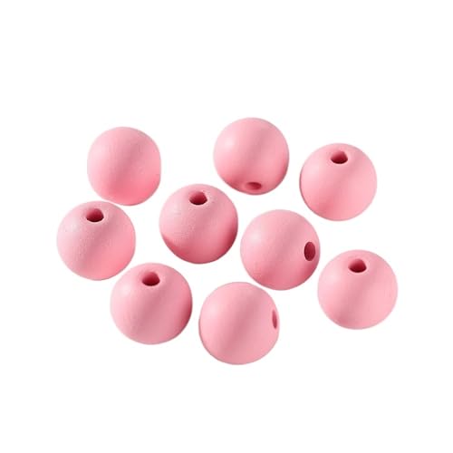 30/50/100pc Runde BeadsLoose Spacer Perlen for Schmuck machen DIY handgemachte Armbänder Zubehör Für Makramee Basteln(Pink,6mm x 100pcs) von ZNTIHZ