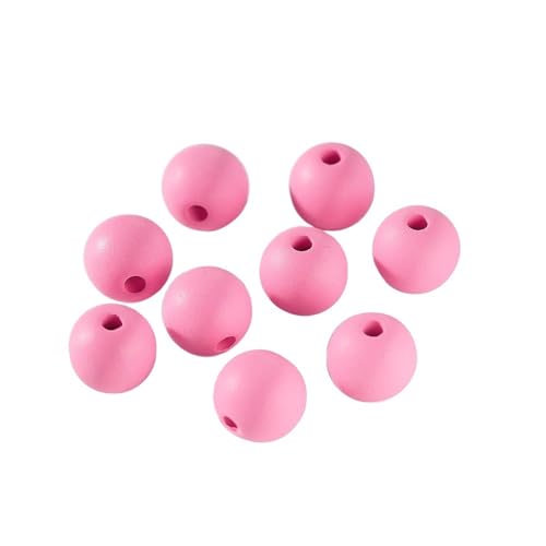 30/50/100pc Runde BeadsLoose Spacer Perlen for Schmuck machen DIY handgemachte Armbänder Zubehör Für Makramee Basteln(Rose red,8mm x 50pcs) von ZNTIHZ