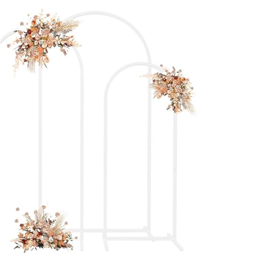 ZNTIHZ Gartenbogen 3er Set Hochzeitsbogen Ballonrahmen Metall Kulisse Ständer Garten Floral Bogen Deko Gartenbogen Für Hinterhof von ZNTIHZ