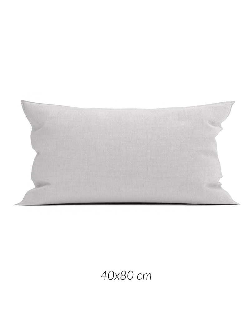 2 Stück Zo! Home Cotton Kissenbezüge 40x80 Lino Dove Grey silbergrau meliert uni von ZO! HOME