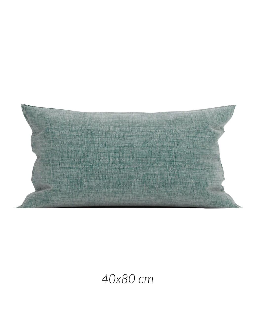 2 Stück Zo! Home Cotton Kissenbezüge 40x80 Lino Emerald Green grün meliert uni von ZO! HOME