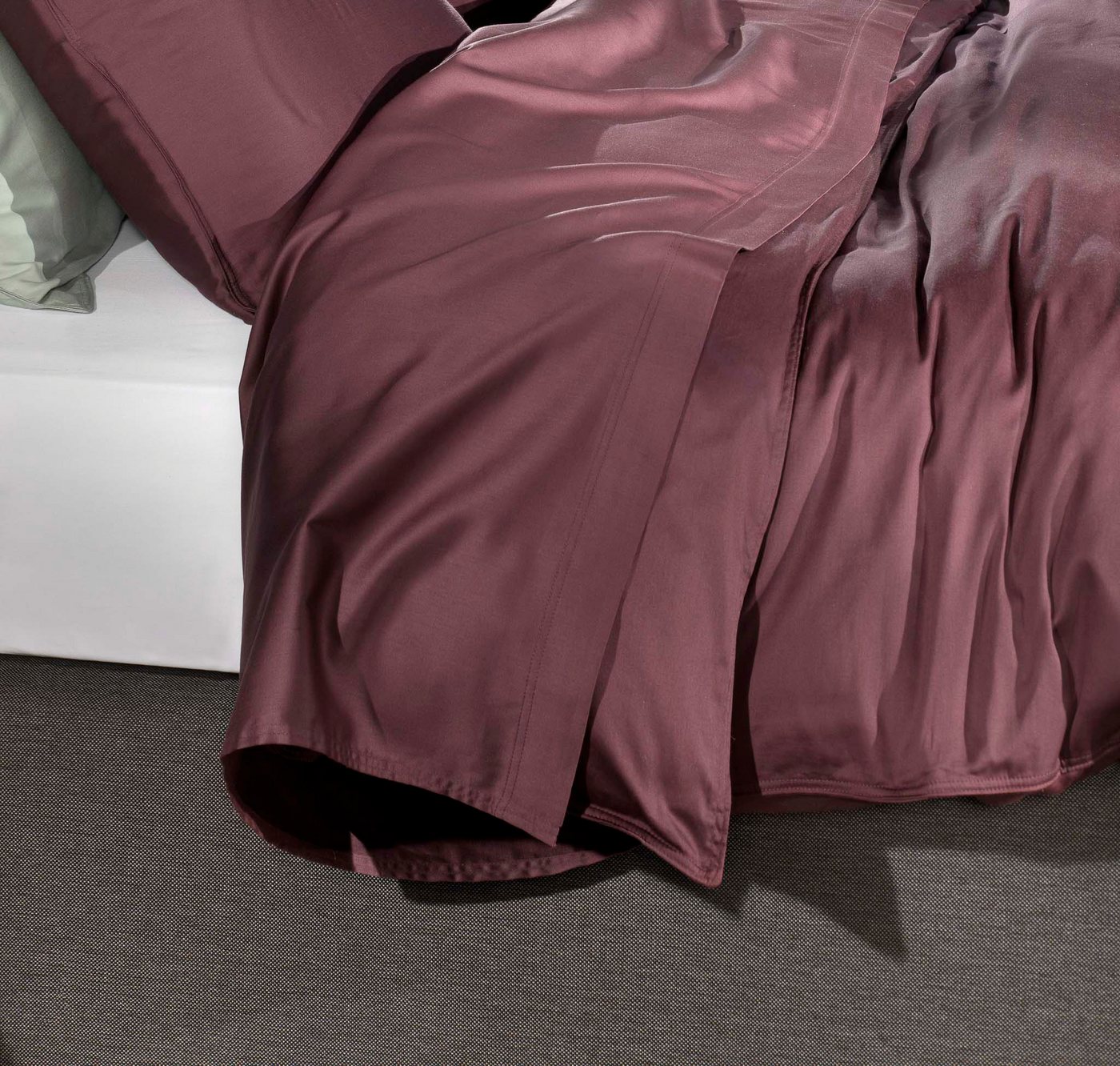 ZO HOME Bettlaken Satinado, Mako-Satin, Gummizug: ohne, (1 Stück), Laken aus 100% Baumwolle, hochwertiges Mako-Satin, Betttuch ab 90x200 von ZO HOME