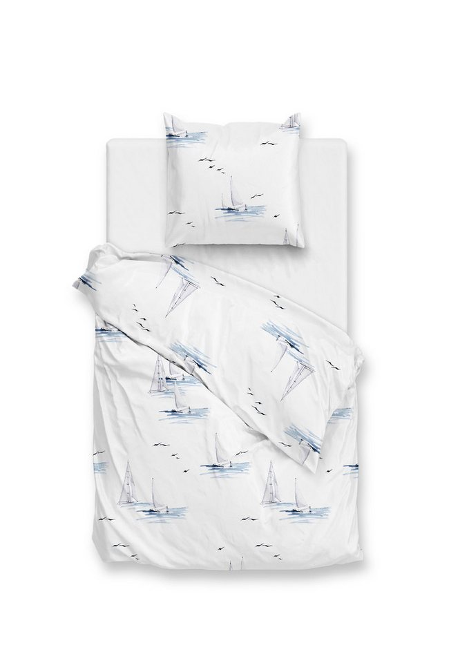 ZO HOME Bettwäsche Maritim, Renforcé, 2 teilig, Segelboot, weiß ZO HOME Bettwäsche Maritim, Renforcé, 2 teilig, Segelboot, weiß von ZO HOME