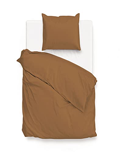 ZO! HOME Bettwäsche Satinado 135x200 100% Baumwolle Mako-Satin Cognac Brown von ZO! HOME