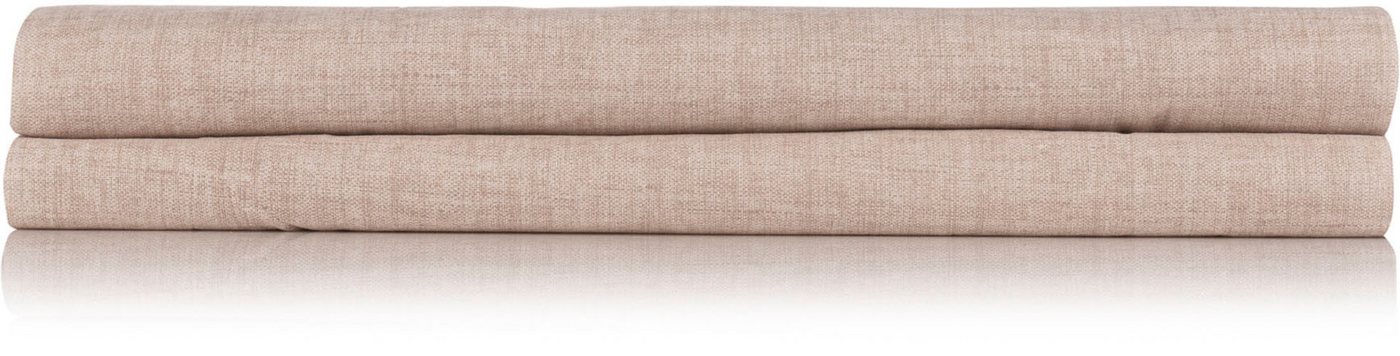 ZO HOME Spannbettlaken Lino, Renforcé, Gummizug: an den Ecken, (1 Stück), Laken aus 100% Baumwolle, Linen-look Print, Betttuch ab 90x200 von ZO HOME