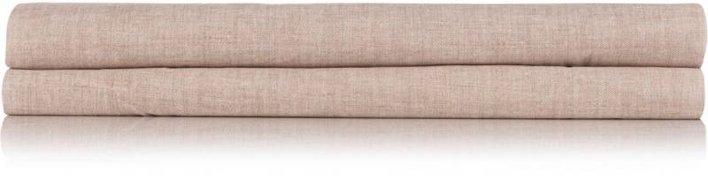 ZO HOME Spannbettlaken Lino, Renforcé, Gummizug: an den Ecken, (1 Stück), Laken aus 100% Baumwolle, Linen-look Print, Betttuch ab 90x200 von ZO HOME