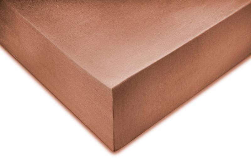 ZO HOME Spannbettlaken Satinado Spannbetttuch 90x210-220+35 cm, Canyon Rose 90x210-220, Baumwolle, Gummizug: Rundum, (1 Stück) von ZO HOME