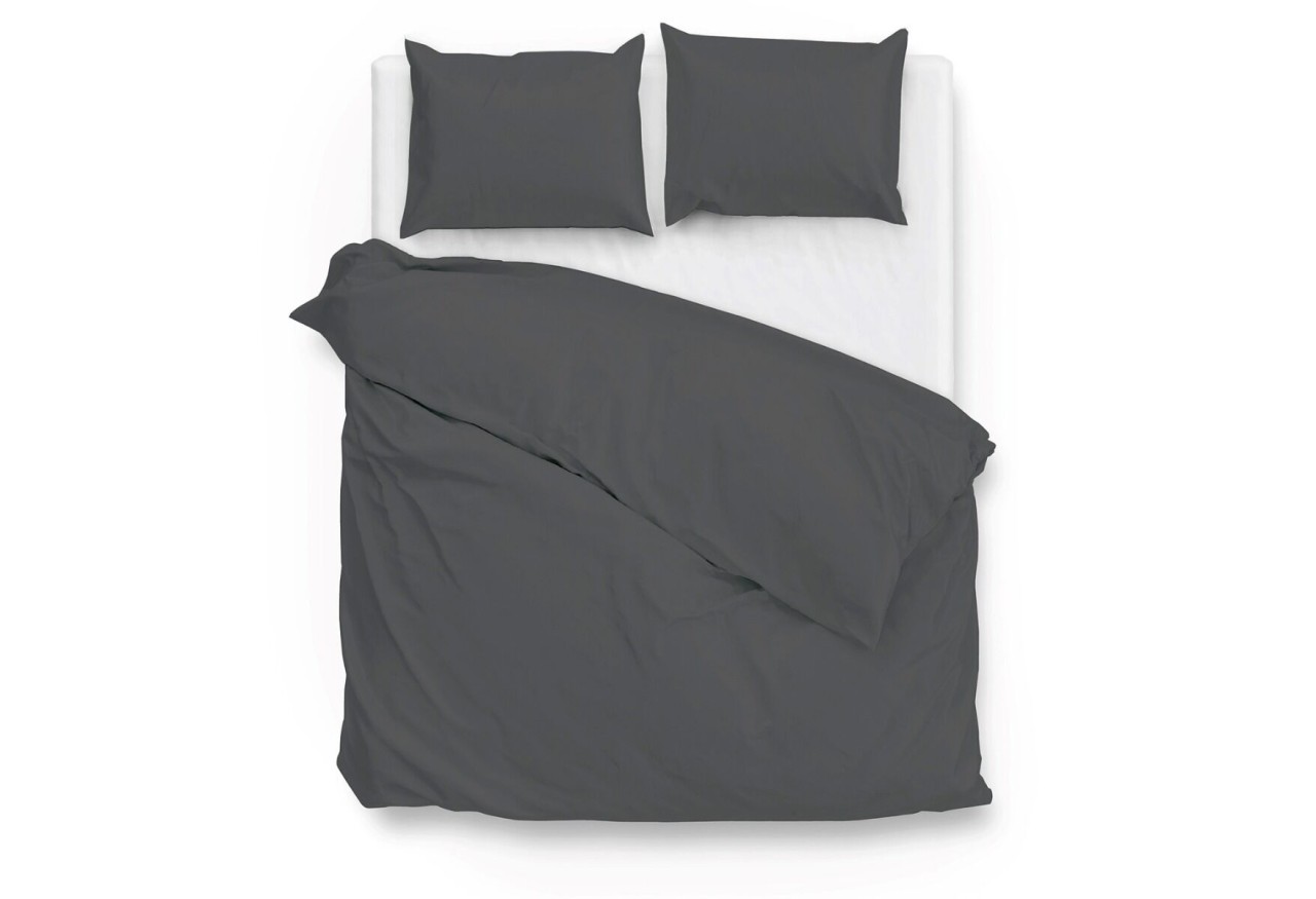 Zo! Home Mako-Satin Bettwäsche 155x220 cm Satinado uni grau Classic Anthracite von ZO! HOME