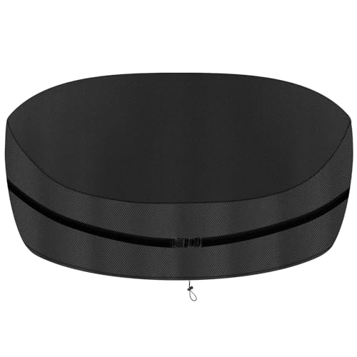 Sonneninsel Abdeckung Oval Wasserdicht,Sonneninsel Schutzhülle Oval mit Kordelzug und Verstellbare Schnallen,Abdeckhaube Sonneninsel Oval 420D Oxford-Stoff (Schwarz,235*150*85/45cm) von ZOALXZNT