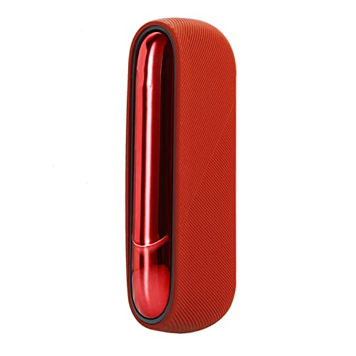 Silikonhülle kompatibel für IQOS 3.0 Duo, vollständige Schutzhülle für E-Zigaretten-Hülle, Halter für elektronische Zigarette, Aufbewahrungstasche, tragbare Taschenbox (rot) von ZOANCC