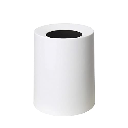Abfalleimer Mülleimer, Abfallpapierkorb Ideal für das Büro oder zu Hause, einfach sauber Innenraum rund ohne Deckel Nordischer Mülleimer(Weiß) von ZOAPDEBCE