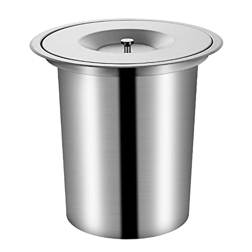 Abfalleimer Mülleimer Abfalleimer Biomülleimer Edelstahl Abfalleimer zum Aufstellen integrierter Küchenabfalleimer mit Deckel von ZOAPDEBCE