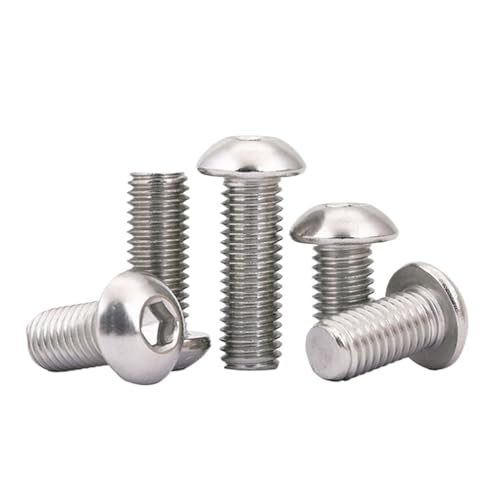 Expansionsschrauben Ankerschrauben, 10 stücke M4 M5 M6 M8 304 Innensechskant-knopfkopfschrauben Schrauben Linsenkopf Rundkopf Mechanische Schraube(M8 12MM) von ZOAPDEBCE