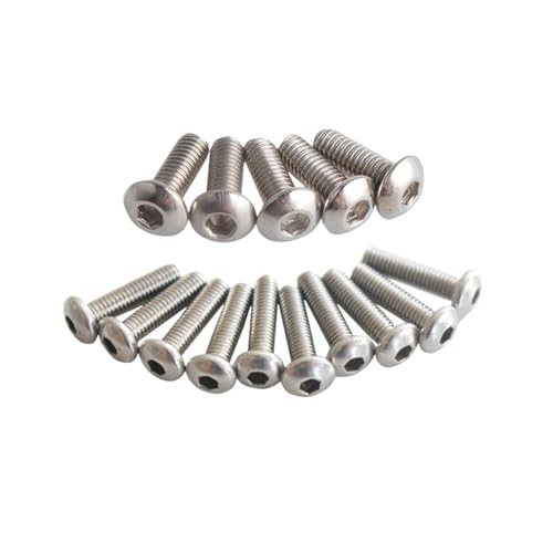 Expansionsschrauben Ankerschrauben, 5 STÜCKE Hexagon Innensechskant Knopfkopf Rundbolzen Schraube 304 A2 Edelstahl M5 M6 M8 M10(M8 50mm) von ZOAPDEBCE