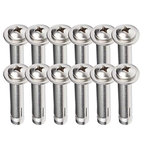 Expansionsschrauben Ankerschrauben, Expansion Bolts,Anchor Bolts,12 Pieces Expansion Screw Bolts Stainless Steel Pan Head Cross Expansion Screw Sleeve hor Bolt(M6*80) von ZOAPDEBCE
