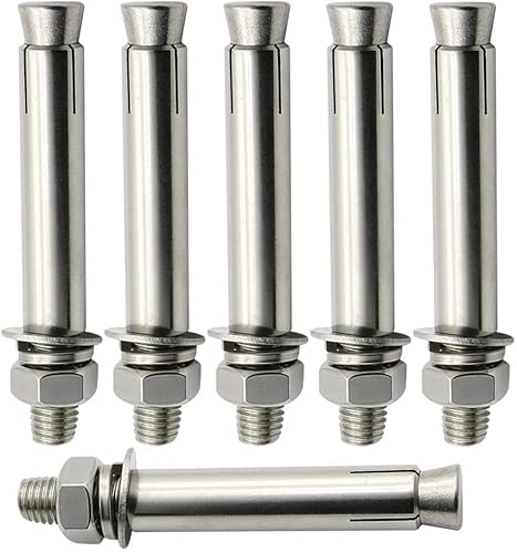 Expansionsschrauben Ankerschrauben, Expansion Bolts,Anchor Bolts,6 Pieces Expansion Screw Bolts Stainless Steel External Hex Nut Expansion Sleeve hor Bolt Heavy Duty Fixing hors,(M6*50) von ZOAPDEBCE