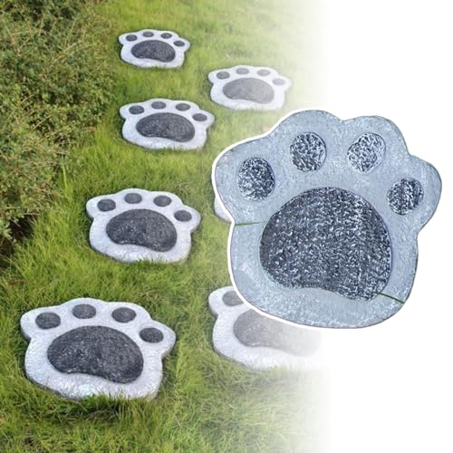 Runde Steine Deko Steine og Schritt Gartensteine Modellierung Bärenpfoten(1PC) von ZOAPDEBCE