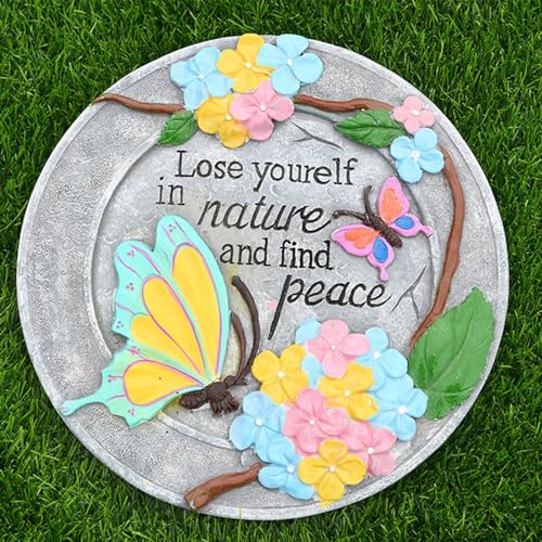 Runde Steine Deko Steine og Sprungbrett für Gartenweg(Butterfly,3PCS) von ZOAPDEBCE