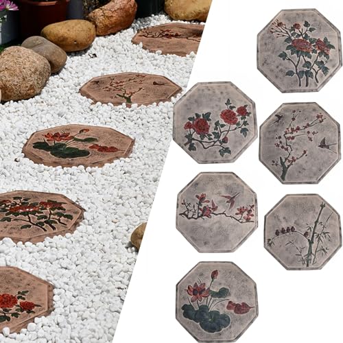 Runde Tauchsteine, Gartensteine, dekorativ, orientalischer Stil, für die Dekoration (1 Pack) von ZOAPDEBCE
