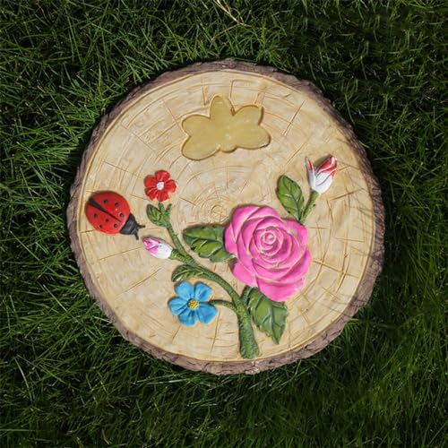 Runde Trittsteine Deko Gartensteine, Stepping Stone Modellierung von Baumstümpfen (Style3.1PC) von ZOAPDEBCE