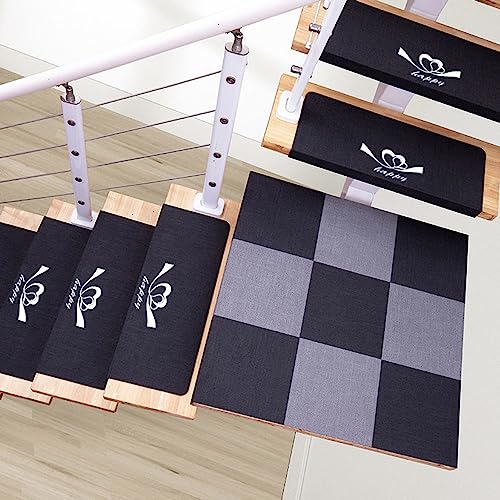 Treppenstufen für Holzstufen Rutschfeste Treppenst 7-teiliges Set waschbare Treppenläufer mit Leuchteffekt for den Innenbereich, selbstklebende Anti-Rutsch-Treppenschutz-Teppiche, Abdeckungen for Wohn Treppenstufen für Holzstufen Rutschfeste Treppenst 7-teiliges Set waschbare Treppenläufer mit Leuchteffekt for den Innenbereich, selbstklebende Anti-Rutsch-Treppenschutz-Teppiche, Abdeckungen for Wohn von ZOAPDEBCE