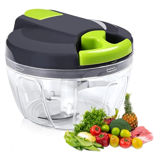 ZOBMIO Zwiebelschneider, Zerkleinerer Manuell Multifunktionaler Zerkleinerer, Gemüseschneider Obstmixer Zwiebelhacker von ZOBMIO
