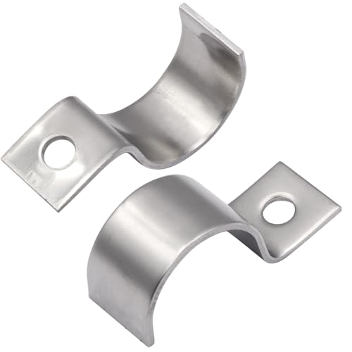 ZOCONE 30 Stück Befestigungsschelle 8mm, Einzelloch Rohrklemme 1,5 mm Dicke, rohrschellen edelstahl, für Kabelschellen Rohre, Wasserleitungen von ZOCONE