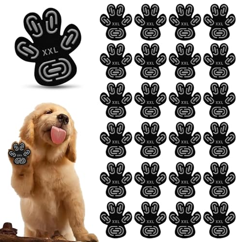 ZOCONE 32 Stück Anti-Rutsch Pfotenschutz für Hunde, Selbstklebende Silikon Hundeschuhe, Hund hundepfoten Schutz paw pad, Hundesocken Ersetzen XXL (8 Sets) von ZOCONE