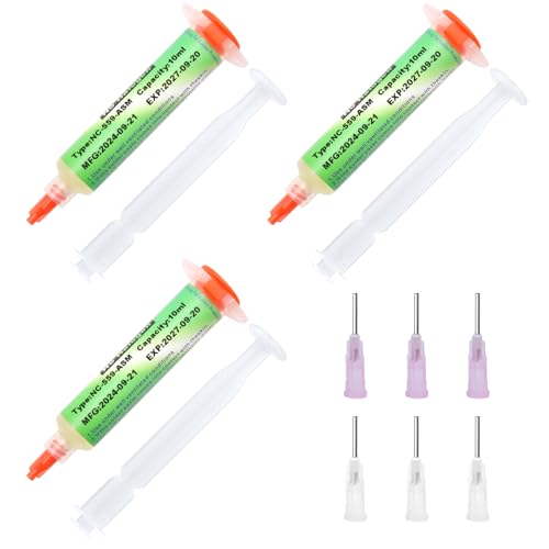 ZOCONE 3 Stück Flussmittel Löten, 30ML Bleifrei Soldering Flux Paste Keine Reinigung Kolophonium Löten Lötflussmittelpaste für SMD BGA LED PCB Elektronik Löten Flussmittel zum Löten von ZOCONE